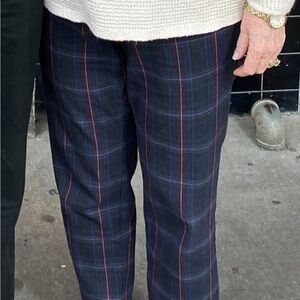 J Jill Premium Bi-Stretch Plaid Trousers